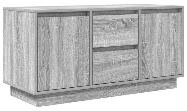Szürke sonoma színű TV-szekrény LED-lámpákkal 100x41x50 cm