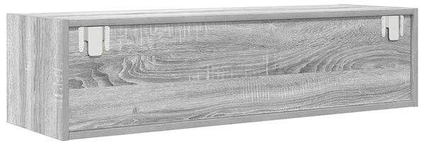 Szürke sonoma színű szerelt fa TV-szekrény 100x31x25,5cm