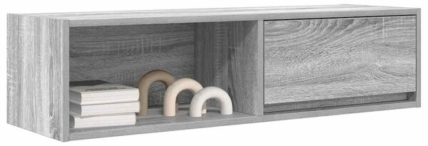 Szürke sonoma színű szerelt fa TV-szekrény 100x31x25,5cm