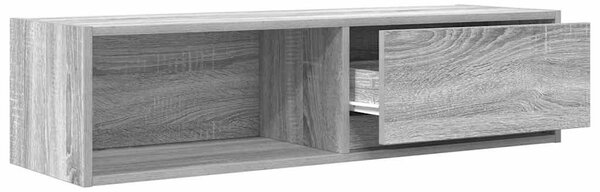 Szürke sonoma színű szerelt fa TV-szekrény 100x31x25,5cm
