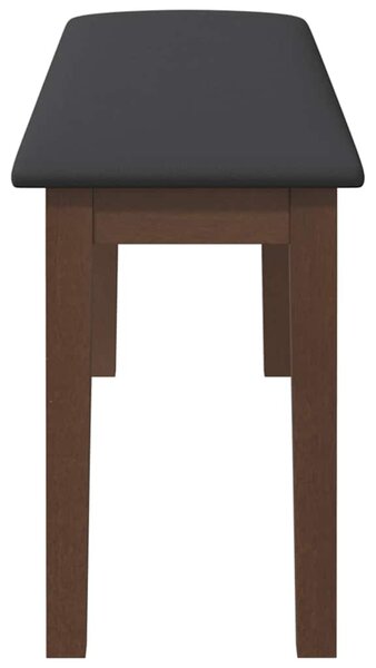 VidaXL barna tömörfa gumiból pad 110 cm
