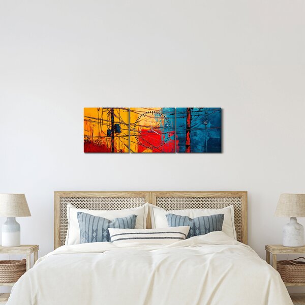 Kép - Absztrakt elektromos vezetékek (órával) (90x30 cm)
