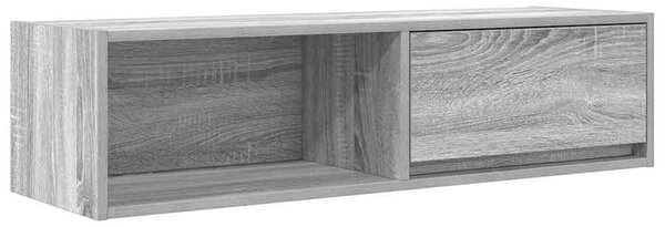 Szürke sonoma színű szerelt fa TV-szekrény 100x31x25,5cm