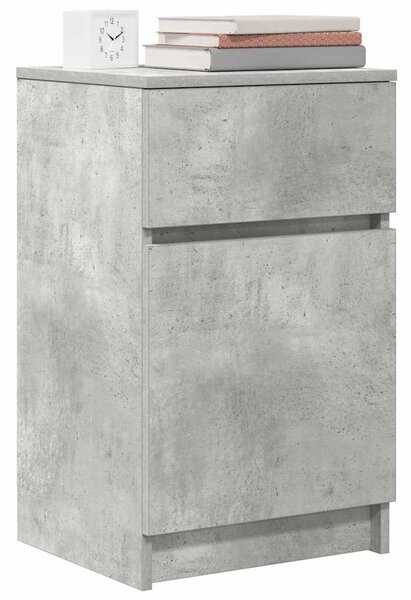 Betonszürke szerelt fa éjjeliszekrény 39x35x65 cm