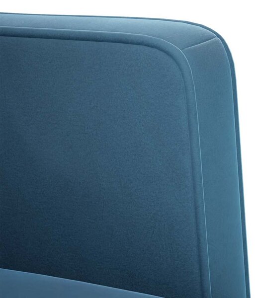 Kék bársony loveseat kanapé 111 cm