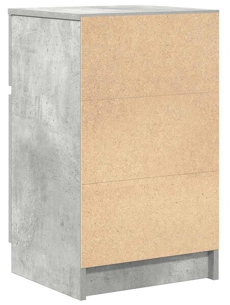 Betonszürke szerelt fa éjjeliszekrény 39x35x65 cm
