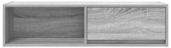 Szürke sonoma színű szerelt fa TV-szekrény 100x31x25,5cm