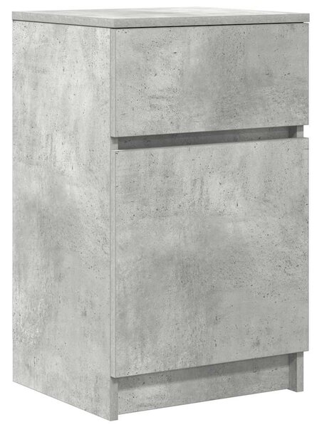 Betonszürke szerelt fa éjjeliszekrény 39x35x65 cm