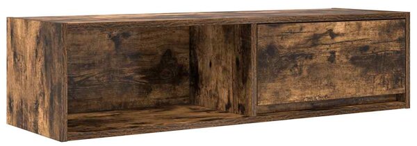 2 db füstös tölgy színű szerelt fa TV-szekrény 100x31x25,5cm