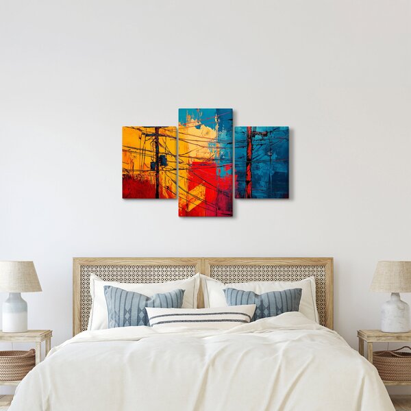 Kép - Absztrakt elektromos vezetékek (90x60 cm)