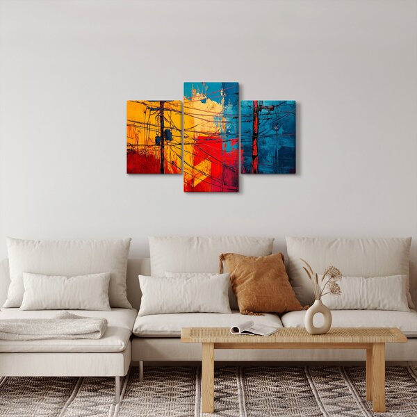Kép - Absztrakt elektromos vezetékek (90x60 cm)