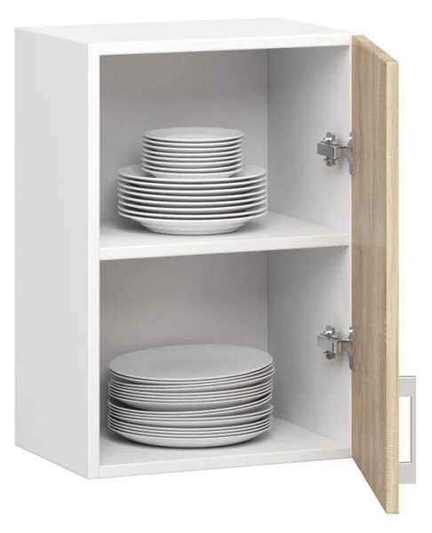 TRIVORA felső konyhaszekrény - szélesség 40 cm, fehér / sonoma tölgy