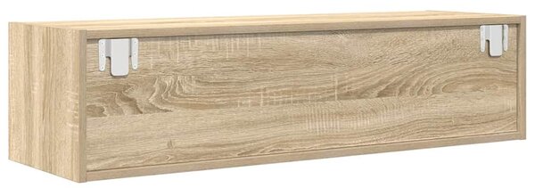 2 db sonoma tölgy színű szerelt fa TV-szekrény 100x31x25,5cm
