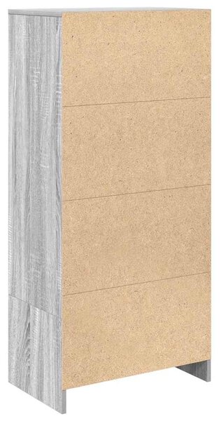 Szürke sonoma szerelt fa szekrény fiókkal 55,5x34x119,5 cm