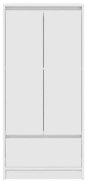 Fehér szerelt fa szekrény fiókkal 55,5x34x119,5 cm