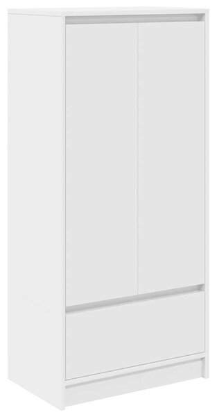 Fehér szerelt fa szekrény fiókkal 55,5x34x119,5 cm