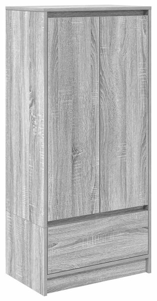 Szürke sonoma szerelt fa szekrény fiókkal 55,5x34x119,5 cm