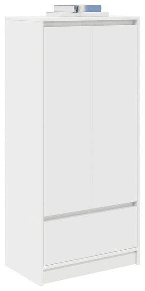 Fehér szerelt fa szekrény fiókkal 55,5x34x119,5 cm