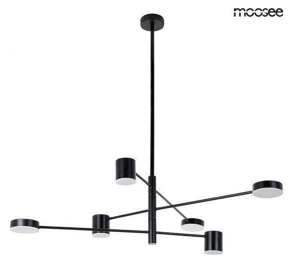 Moosee Piazetta Modern Acél Függőlámpa Fekete LED