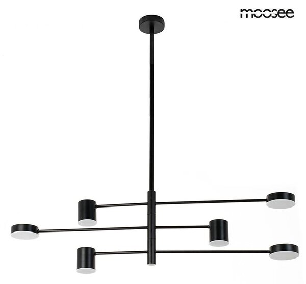 Moosee Piazetta Modern Acél Függőlámpa Fekete LED