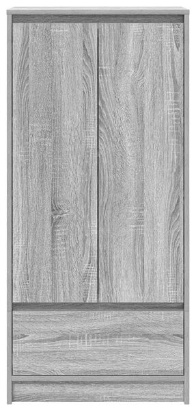 Szürke sonoma szerelt fa szekrény fiókkal 55,5x34x119,5 cm