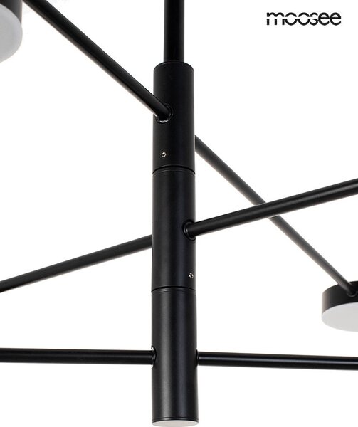 Moosee Piazetta Modern Acél Függőlámpa Fekete LED