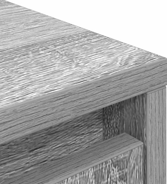Szürke sonoma szerelt fa szekrény fiókkal 55,5x34x119,5 cm