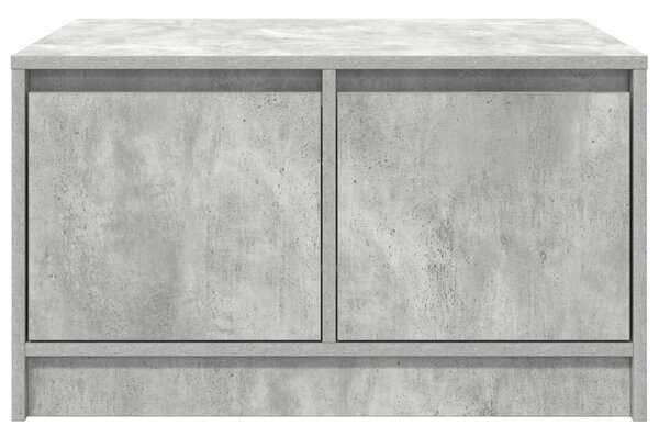 Betonszürke dohányzóasztal fiókokkal 70,5x70x40 cm