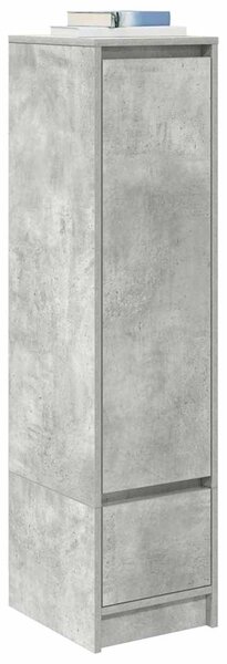 Betonszürke szerelt fa magasszekrény 29,5x34x119,5 cm