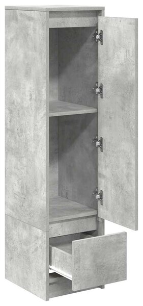Betonszürke szerelt fa magasszekrény 29,5x34x119,5 cm