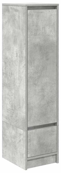Betonszürke szerelt fa magasszekrény 29,5x34x119,5 cm