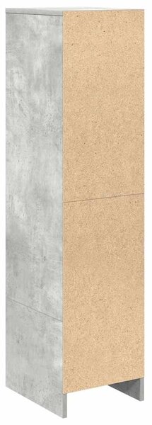Betonszürke szerelt fa magasszekrény 29,5x34x119,5 cm