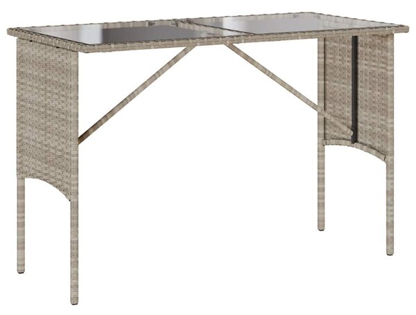 3részes világosszürke polyrattan kerti étkezőgarnitúra párnával