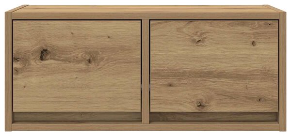2 db kézműves tölgy szerelt fa TV-szekrény 60x31x25,5 cm