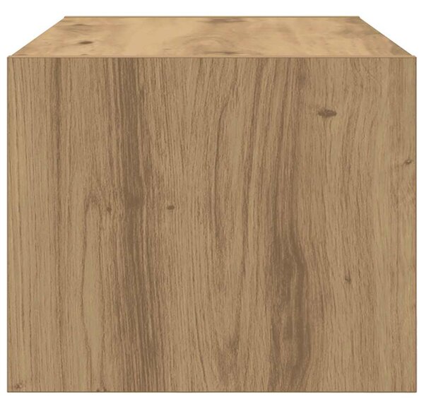 2 db kézműves tölgy szerelt fa TV-szekrény 60x31x25,5 cm