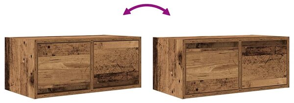 Antik fa színű szerelt fa TV-szekrény 60x31x25,5 cm