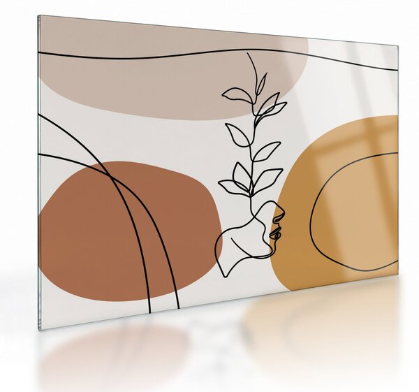 Üveg kép - Boho formák (70x50 cm)