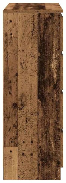 Antik fa színű szerelt fa tálalószekrény 80x35x99 cm
