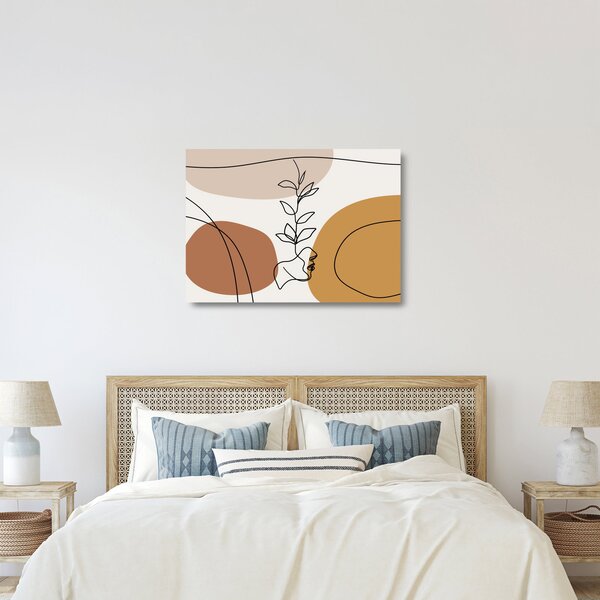 Üveg kép - Boho formák (70x50 cm)