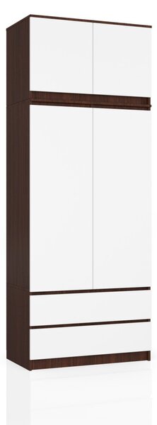 Gardróbszekrény bővíthető 90 cm LOTA - wenge / fehér