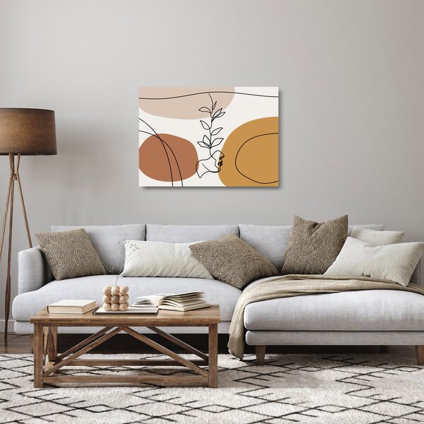 Üveg kép - Boho formák (70x50 cm)