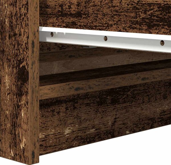 Antik fa színű szerelt fa tálalószekrény 80x35x99 cm
