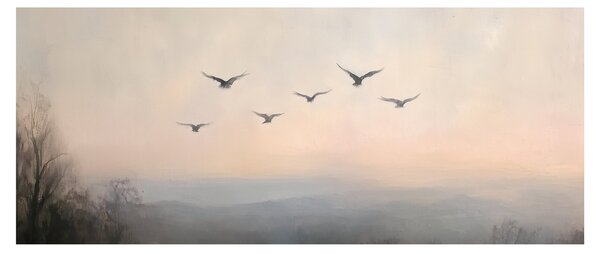 Kép - Madárcsapat (120x50 cm)