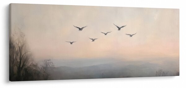 Kép - Madárcsapat (120x50 cm)