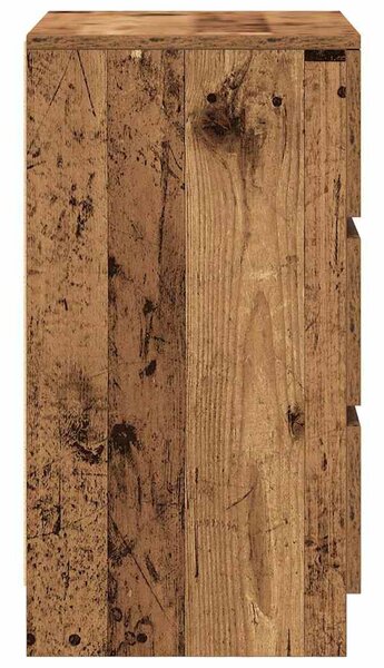 2 db antik fa éjjeliszekrények 3 fiókkal 39x35x65 cm