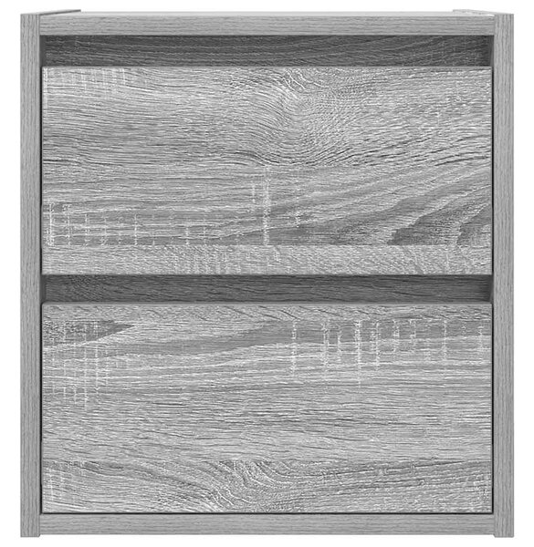 2 db szürke sonoma falra szerelhető éjjeliszekrény 38x34x40 cm