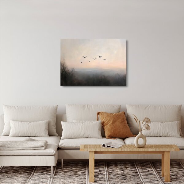 Üveg kép - Madárcsapat (70x50 cm)