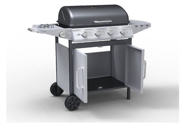 Master Chef Flame Tamer gurulós kerti gáz grillsütő - Cattara