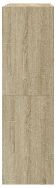 Sonoma tölgy cipőszekrény 2 kihajtható fiókkal 80 x 34 x 116 cm
