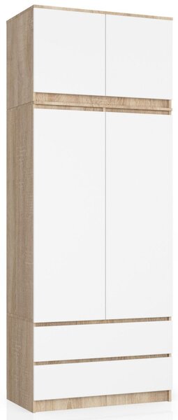 Szekrénybővítő LOTA 90 cm - sonoma tölgy / fehér